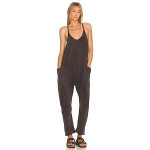 Free People x FP Movement Hot Shot Onesie Jumpsuit in Washed Black sz L